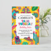 Invitation Fête d'anniversaire Fiesta Taco Mardi deux (Debout devant)