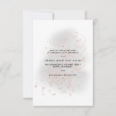 Invitation Fête d'anniversaire fille rose et or (Dos)