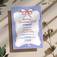 Fête d'anniversaire Fille Tout Américaine Rouge Bl