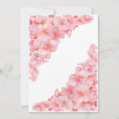 Invitation Fête d'anniversaire Fleurs roses Hydrangeas sur fo (Dos)