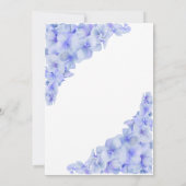 Invitation Fête d'anniversaire Floral Blue Hydrangeas Blanc (Dos)