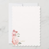 Invitation Fête d'anniversaire florale (Dos)