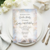 Invitation Fête d'anniversaire Florale Carnation blanche