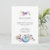 Invitation Fête d'anniversaire florale d'automne (Debout devant)