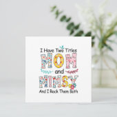 Invitation Fête d'anniversaire florale de maman et Mimsy (Debout devant)