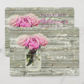 Invitation fête d'anniversaire florale de rose élégant de (Devant / Derrière)
