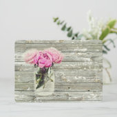 Invitation fête d'anniversaire florale de rose élégant de (Debout devant)