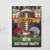 Invitation Fête d'anniversaire Football & Barbeque BBQ (Devant)