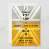 Invitation Fête d'anniversaire fraîche froide de bière de (Devant)