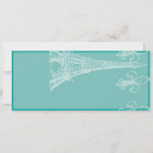 Invitation Fête d'anniversaire française élégante (Dos)