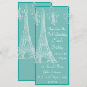 Invitation Fête d'anniversaire française élégante (Devant / Derrière)