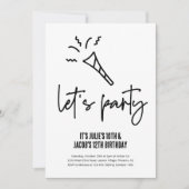 Invitation Fête d'anniversaire frère et soeur (Devant)