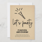 Invitation Fête d'anniversaire frère et soeur (Devant)
