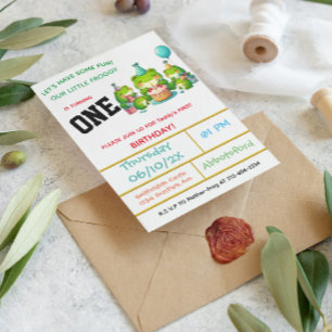 Invitation Fête d'anniversaire Froggy - 1 an!