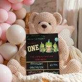 Invitation Fête d'anniversaire Froggy foncée - 1 an!