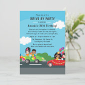 Invitation Fête d'anniversaire Fun Drive By (Debout devant)