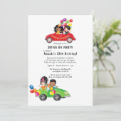 Invitation Fête d'anniversaire Fun Drive By (Debout devant)