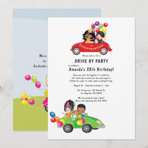 Invitation Fête d'anniversaire Fun Drive By