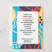 Invitation Fête d'anniversaire Funky Doodles (Devant)