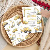 Invitation Fête d'anniversaire garçon construction camion ben