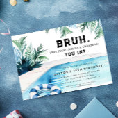 Invitation Fête d'anniversaire garçon piscine