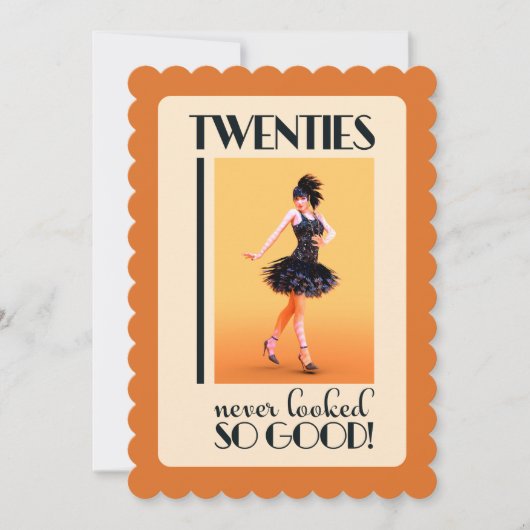 Invitation Fête d'anniversaire Gatsby 20 ans (Devant)