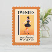 Invitation Fête d'anniversaire Gatsby 20 ans (Debout devant)