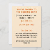 Invitation Fête d'anniversaire Gatsby 20 ans (Dos)