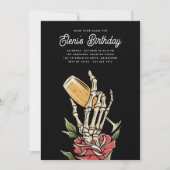 Invitation Fête d'Anniversaire Ghomajorité Champagne (Devant)