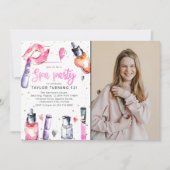 Invitation fête d'anniversaire girly Spa (Devant)