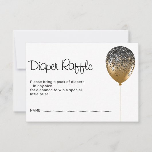 Invitation Fête d'anniversaire Glitz Glam Ballon Couche Loter (Devant)