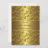Invitation Fête d'anniversaire Gold Swirl (Devant)