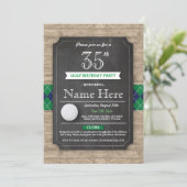 Invitation Fête d'anniversaire Golf Ball N'importe quel âge G (Debout devant)