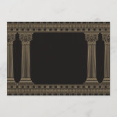 Invitation Fête d'anniversaire grecque avec graphismes couleu (Dos)