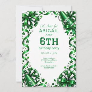 Invitation Fête d'anniversaire Green Cheer