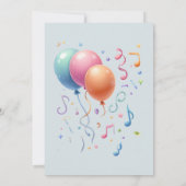 Invitation "Fête d'anniversaire Groovy Hippo Bonan (Dos)