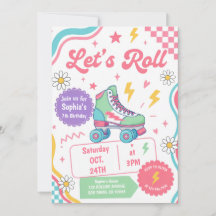 Fête d'anniversaire Groovy Retro pour filles patin
