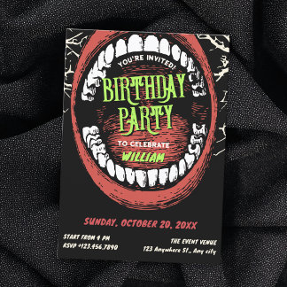 Invitation fête d'anniversaire grunge