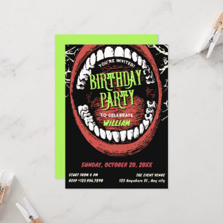 Invitation fête d'anniversaire grunge