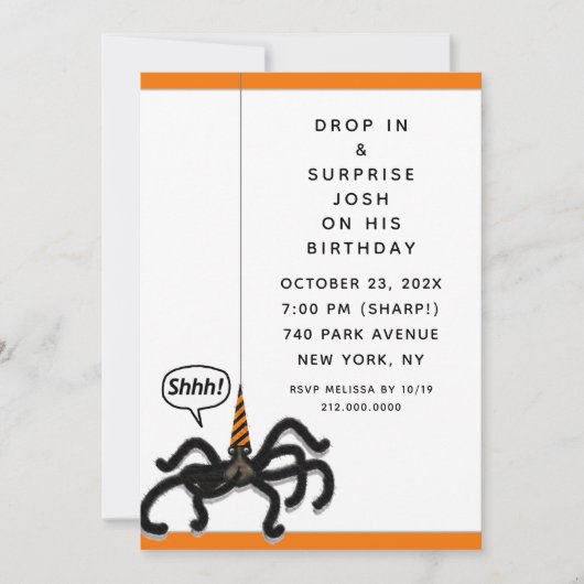 Invitation Fête d'anniversaire Halloween (Devant)