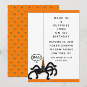 Invitation Fête d'anniversaire Halloween (Devant / Derrière)