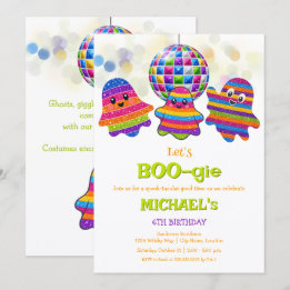 Invitation Fête d'anniversaire Halloween BOO-gie pour enfants