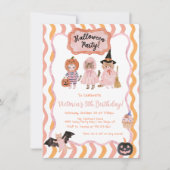 Invitation Fête d'anniversaire Halloween de Kitty adorable (Devant)