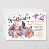 Invitation Fête d'anniversaire Halloween de passage Traite de (Devant)