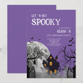 Invitation Fête d'anniversaire Halloween : devenons effrayant (Devant / Derrière)
