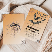 Invitation Fête d'anniversaire Halloween effrayante avec des 