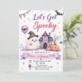 Invitation Fête d'anniversaire Halloween épouvantable (Debout devant)