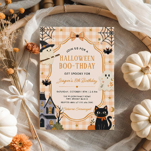 Invitation Fête d'anniversaire Halloween mignonne et fantasti