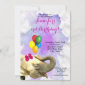 Invitation Fête d'anniversaire heureuse d'une fille neutre an (Devant)