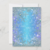 Invitation Fête d'anniversaire hivernale merveilleuse et glac (Dos)